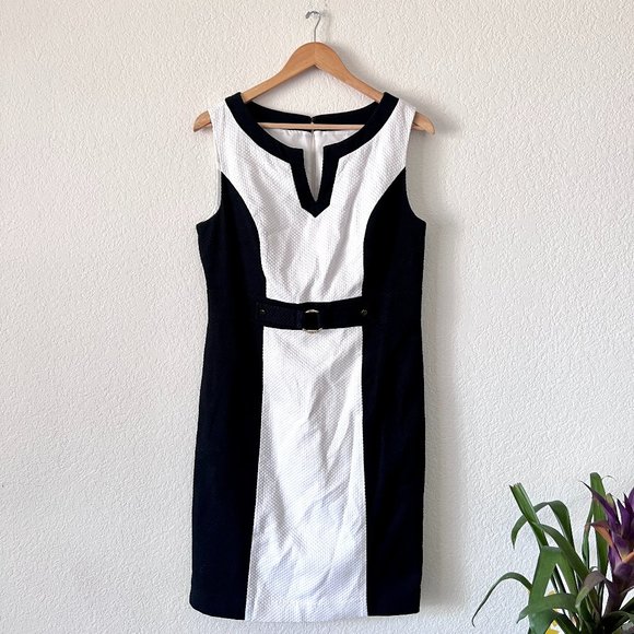 Ann Taylor Dresses & Skirts - Ann Taylor Color Block Woven Sheath Hourglass Dress Size 10
